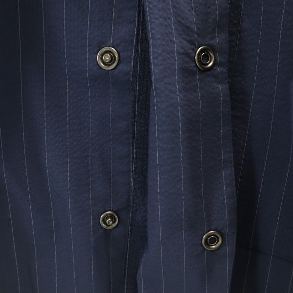 未使用 Johnbull ジョンブル ストライプ テーラードジャケット S 紺 シアサッカー地 メンズ