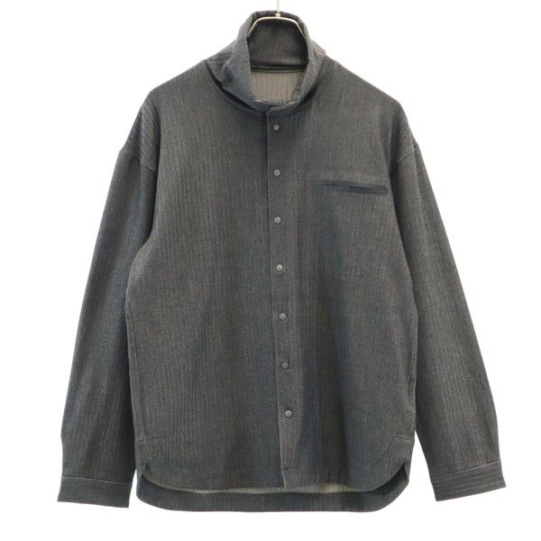未使用 Johnbull ジョンブル 長袖 アウトラストハイネック シャツジャケット S チャコールグレー メンズ