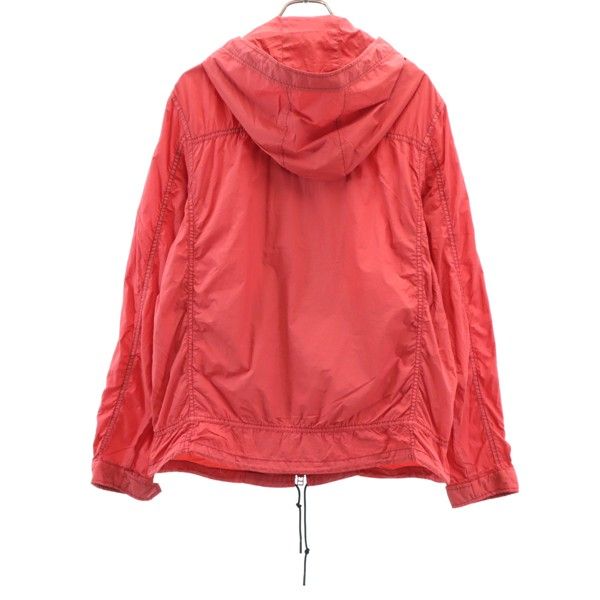未使用 Johnbull ジョンブル 長袖 ガーメントダイ ジップパーカー L 赤 ナイロン メンズ