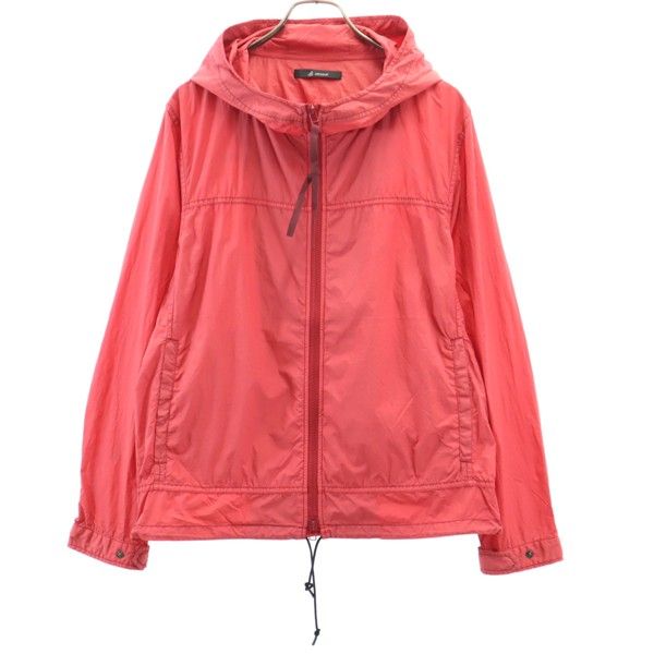 未使用 Johnbull ジョンブル 長袖 ガーメントダイ ジップパーカー M 赤 ナイロン メンズ