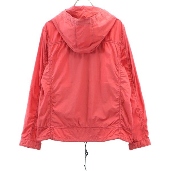 未使用 Johnbull ジョンブル 長袖 ガーメントダイ ジップパーカー M 赤 ナイロン メンズ