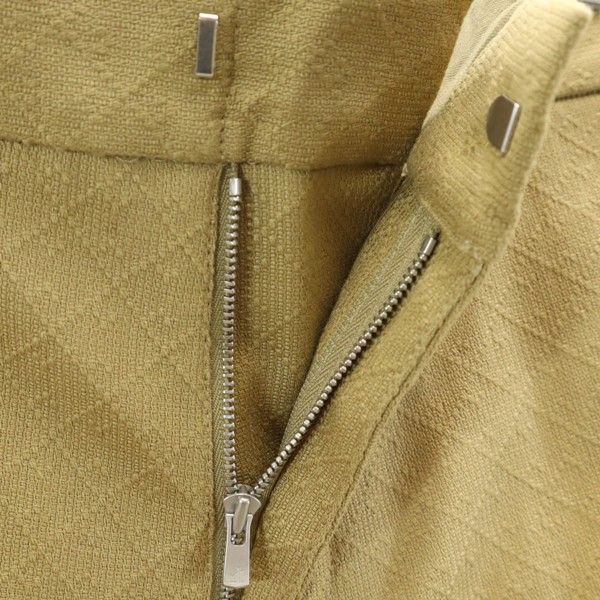 未使用 Johnbull ジョンブル ジャガード トラウザー パンツ M ベージュ ドビー メンズ