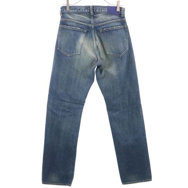 未使用 Johnbull ジョンブル HWジーンズ ストレートデニムパンツ S ジーパン ダメージ セルビッチ メンズ