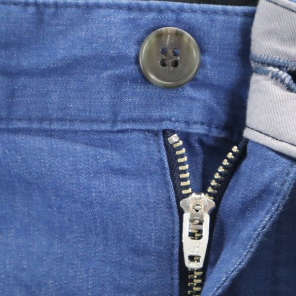 未使用 Johnbull ジョンブル タックトラウザー デニムパンツ S 青 テーパード ワイド ストレッチ メンズ