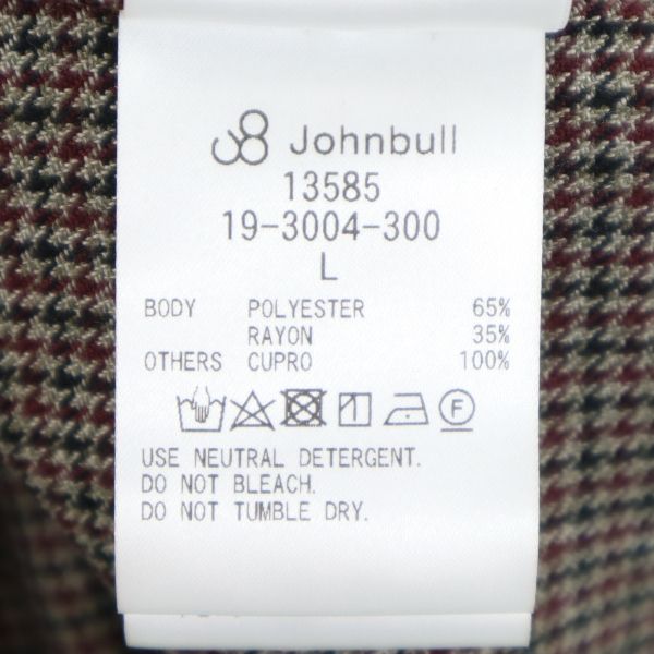 未使用 Johnbull ジョンブル 千鳥格子 シャツジャケット L メンズ