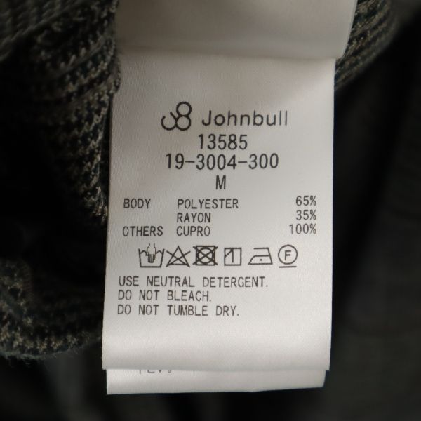 未使用 Johnbull ジョンブル 千鳥格子 シャツジャケット M グレー メンズ