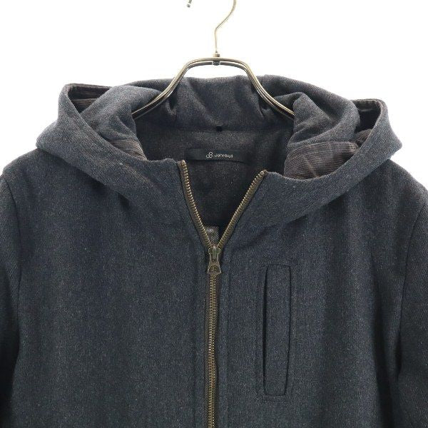 未使用 Johnbull ジョンブル ウールブレンド 中綿ジャケット S グレー フード メンズ