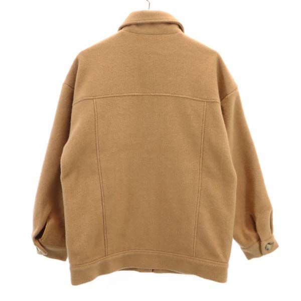 未使用 ROSE BUD ローズバッド ビッグカラー ジャケット FREE ブラウン レディース