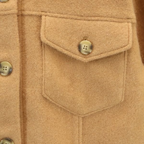 未使用 ROSE BUD ローズバッド ビッグカラー ジャケット FREE ブラウン レディース