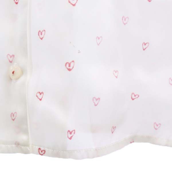 gelato pique ジェラートピケ 総柄 長袖 ルームウェア F オフホワイト パジャマ サテンシャツ ジェラピケ レディース