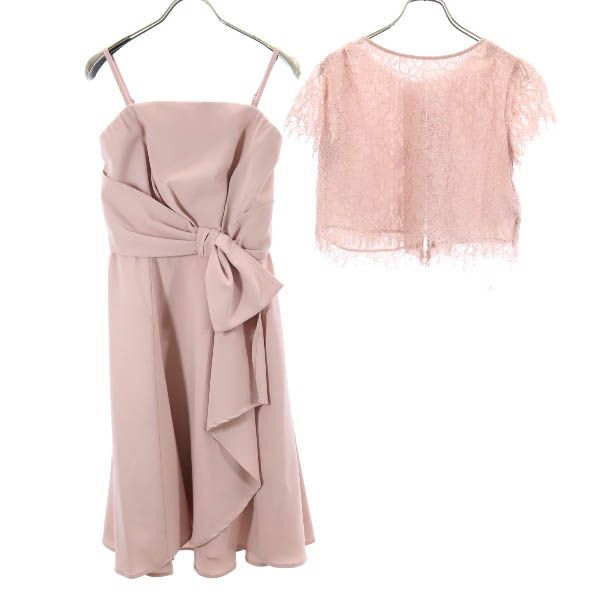 未使用 Rirandture リランドチュール レースボレロ キャミワンピース 2 ピンク系 パーティードレス レディース