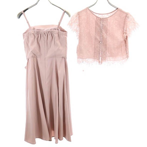 未使用 Rirandture リランドチュール レースボレロ キャミワンピース 2 ピンク系 パーティードレス レディース