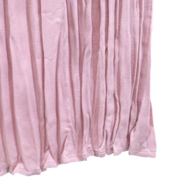 未使用 ROSE BUD ローズバッド サテン ロングスカート F ピンク ワッシャー レディース