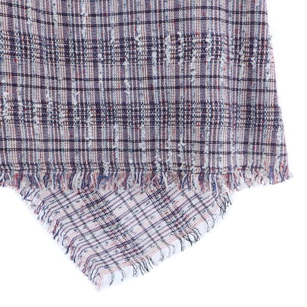 未使用 Unaca アナカ チェック柄 ミディ丈 アシンメトリー ラップスカート 38 レディース