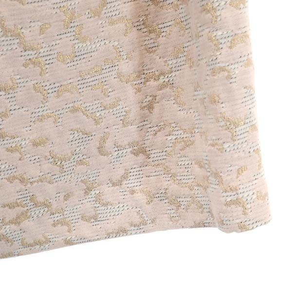 未使用 Unaca アナカ 総柄刺繍 ミディ丈 タック スカート 38 ピンク レディース