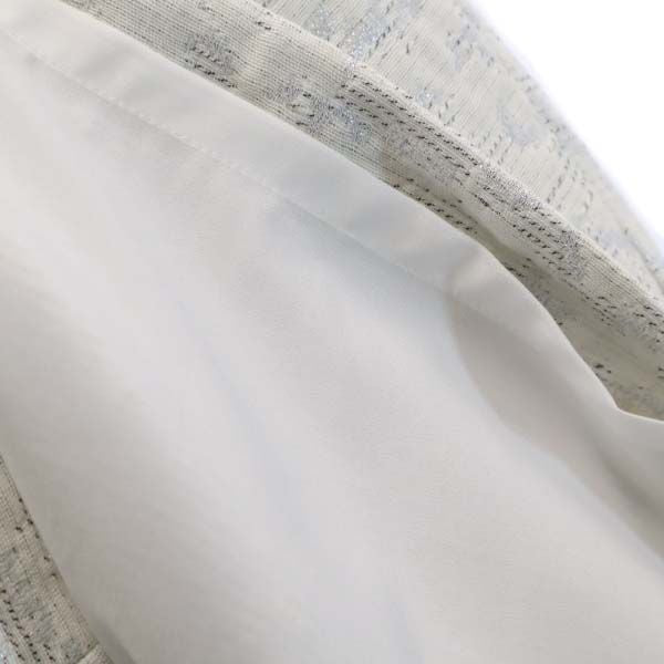 未使用 Unaca アナカ 総柄 ミディ丈 タック スカート 38 ホワイト レディース