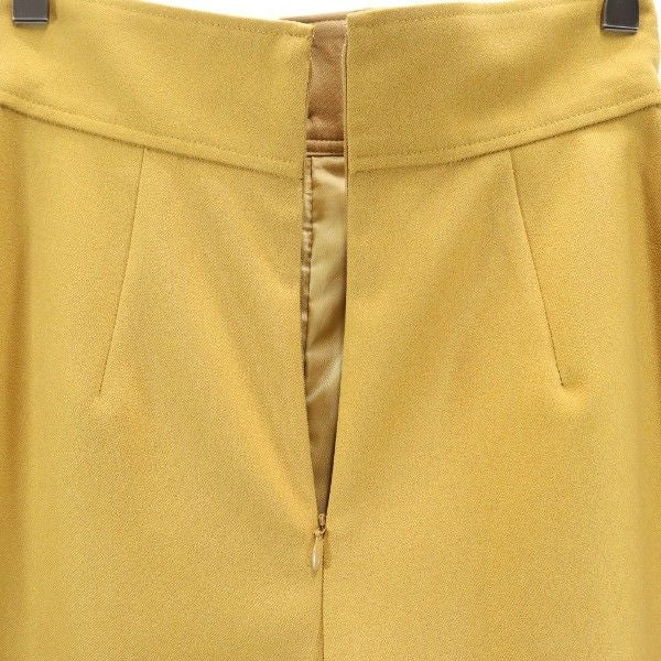 未使用 Rirandture リランドチュール キュロット ショートパンツ 1 マスタード フロントボタン バックジップ レディース