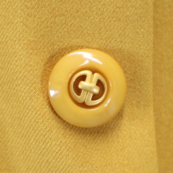 未使用 Rirandture リランドチュール キュロット ショートパンツ 1 マスタード フロントボタン バックジップ レディース