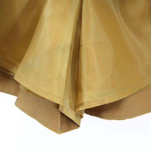 未使用 Rirandture リランドチュール キュロット ショートパンツ 1 マスタード フロントボタン バックジップ レディース