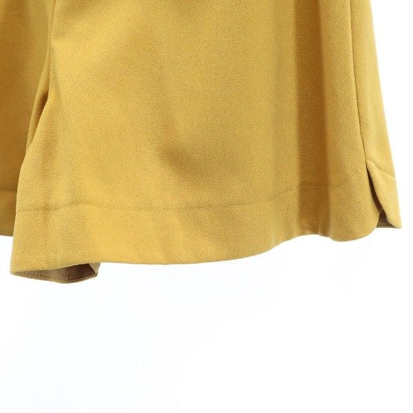 未使用 Rirandture リランドチュール キュロット ショートパンツ 1 マスタード フロントボタン バックジップ レディース