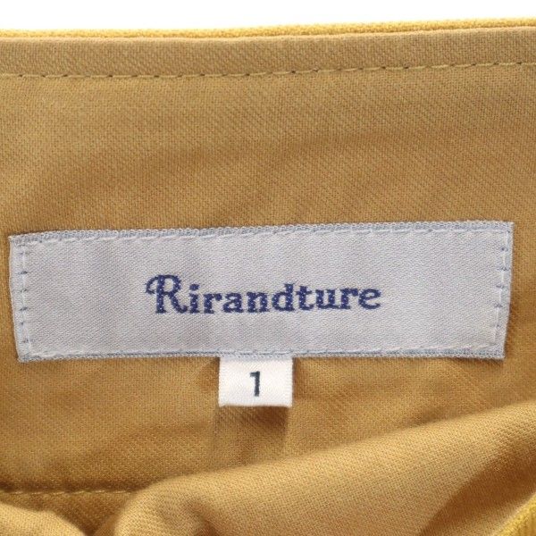 未使用 Rirandture リランドチュール キュロット ショートパンツ 1 マスタード フロントボタン バックジップ レディース