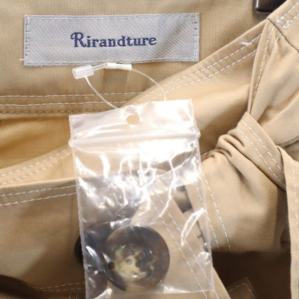 未使用 Rirandture リランドチュール ラップスカート風キュロット ショートパンツ 0 ベージュ系 バックジップ ウエストリボン レディース