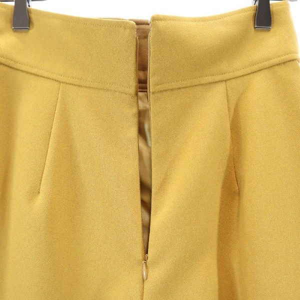 未使用 Rirandture リランドチュール キュロット ショートパンツ 2 マスタード フロントボタン バックジップ レディース