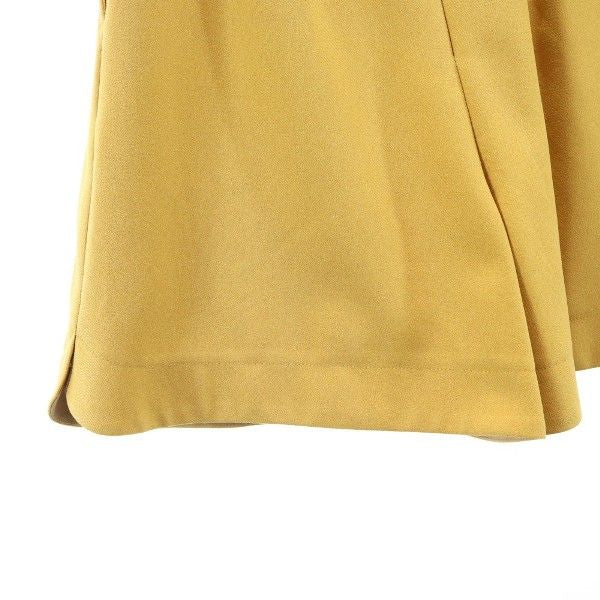 未使用 Rirandture リランドチュール キュロット ショートパンツ 2 マスタード フロントボタン バックジップ レディース