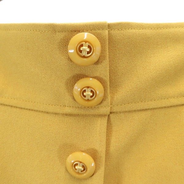 未使用 Rirandture リランドチュール キュロット ショートパンツ 2 マスタード フロントボタン バックジップ レディース