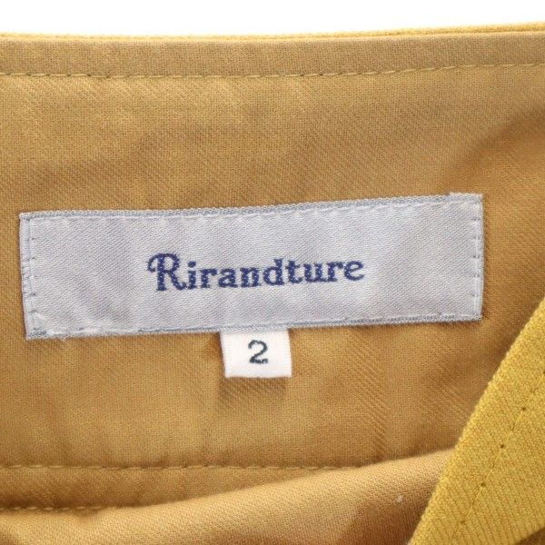 未使用 Rirandture リランドチュール キュロット ショートパンツ 2 マスタード フロントボタン バックジップ レディース