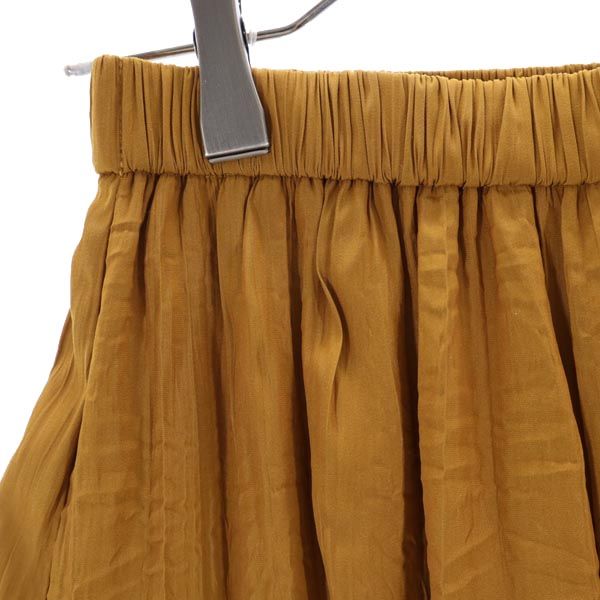 未使用 ナノユニバース ミモレ丈 ティアードスカート 36 マスタード nano universe レディース