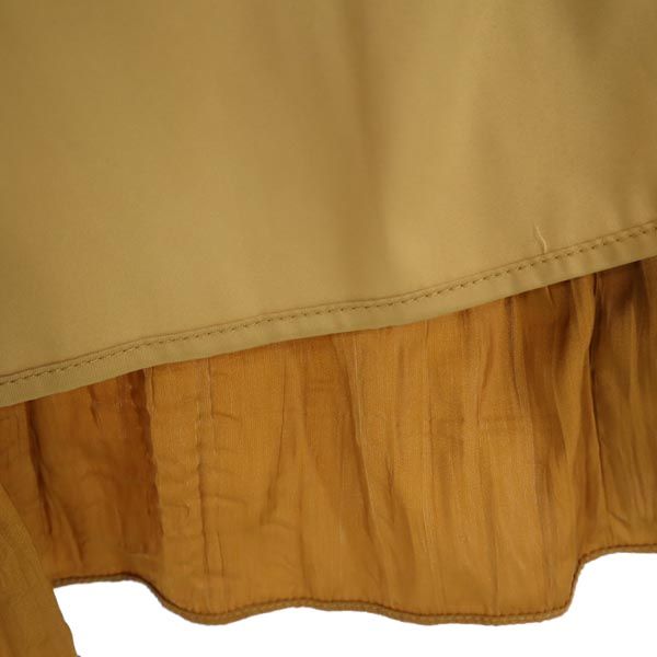 未使用 ナノユニバース ミモレ丈 ティアードスカート 36 マスタード nano universe レディース