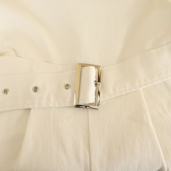 未使用 LINE&DOT ラインアンドドット サロペット S 白 ジャンプスーツ オールインワン ウエストベルト レディース