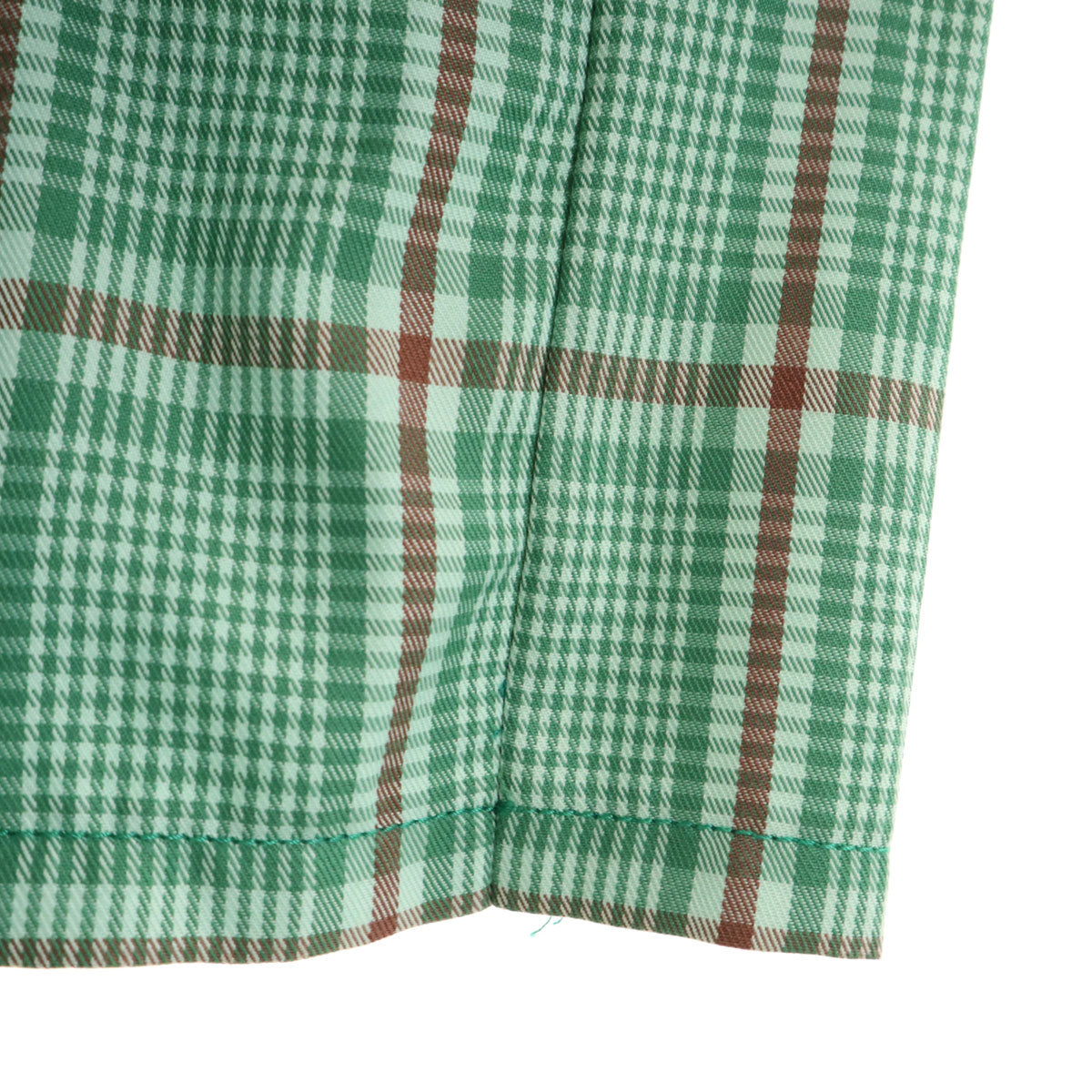 Candy Stripper キャンディーストリッパー チェック ロング丈 プリ-ツ スカート S グリーン系 2WAY レディース