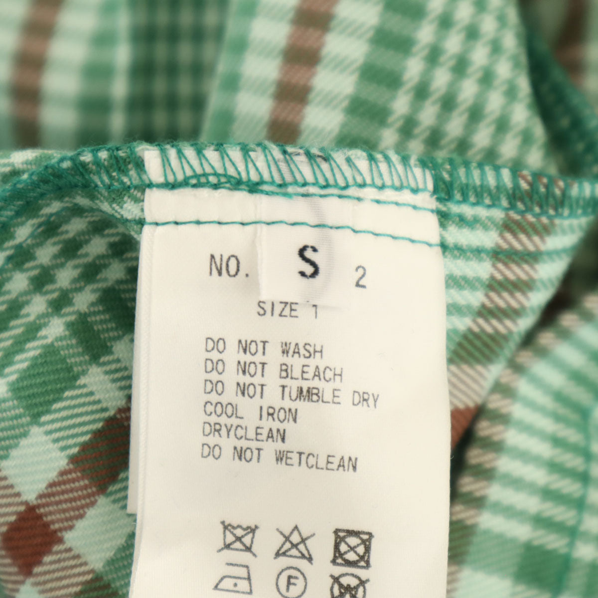 Candy Stripper キャンディーストリッパー チェック ロング丈 プリ-ツ スカート S グリーン系 2WAY レディース