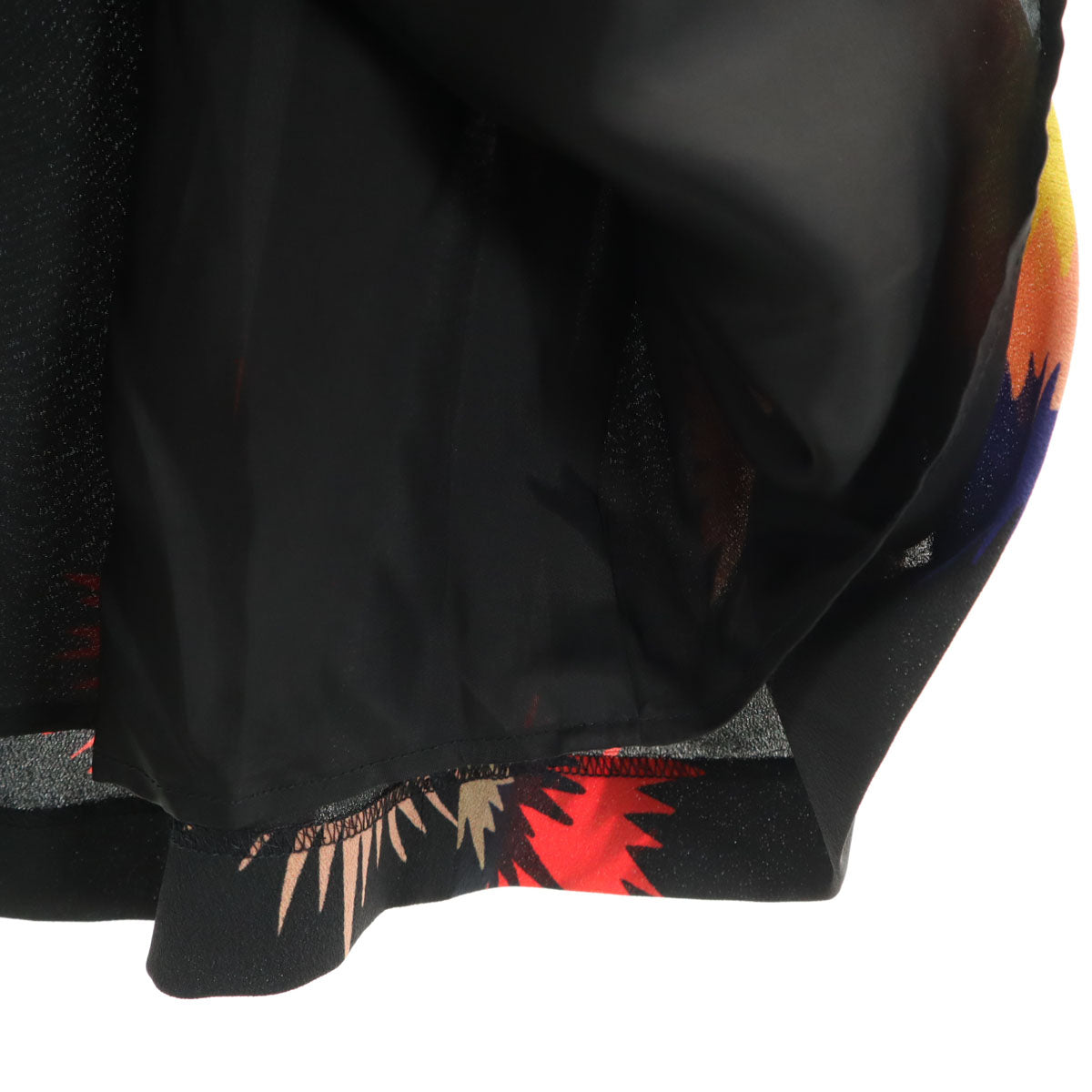 未使用 Paul Smith ポールスミス 総柄 ミモレ丈 スカート 40 ブラック系 レディース