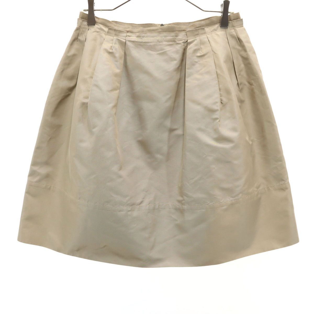 FOXEY フォクシー 日本製 シルク ミディスカート 42 アッシュベージュ レディース
