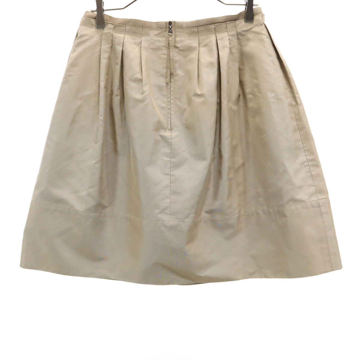 FOXEY フォクシー 日本製 シルク ミディスカート 42 アッシュベージュ レディース