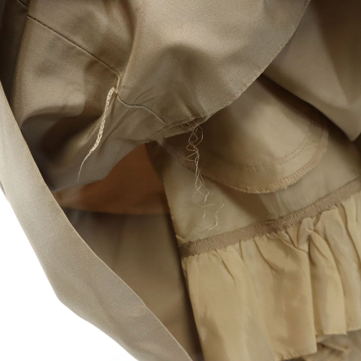 FOXEY フォクシー 日本製 シルク ミディスカート 42 アッシュベージュ レディース