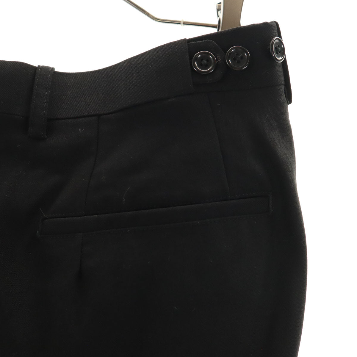 LAD MUSICIAN ラッドミュージシャン ウール クロップドパンツ 40 黒 メンズ