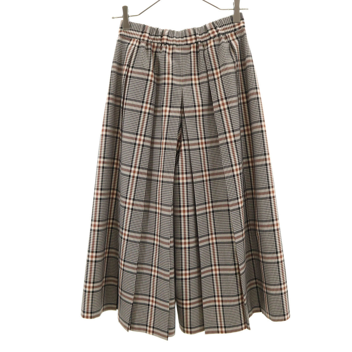 Diagram ダイアグラム 日本製 チェック柄 ガウチョパンツ 36 黒系 レディース