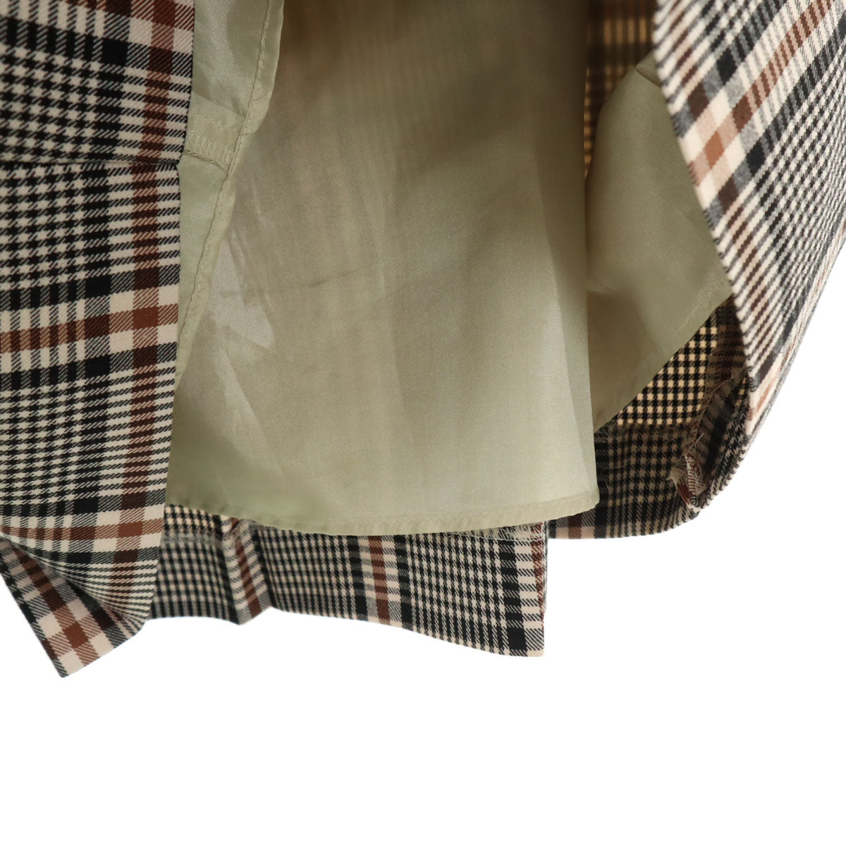 Diagram ダイアグラム 日本製 チェック柄 ガウチョパンツ 36 黒系 レディース