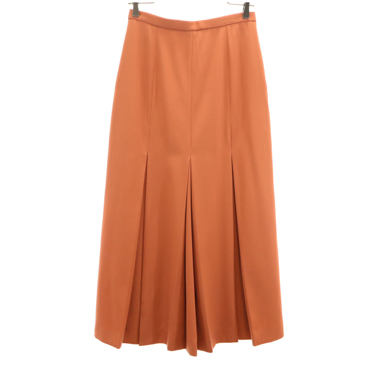 AURALEE オーラリー 日本製 ロング丈 ボックス プリーツスカート テラコッタ レディース