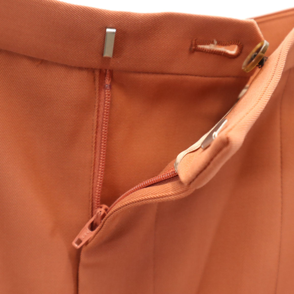 AURALEE オーラリー 日本製 ロング丈 ボックス プリーツスカート テラコッタ レディース