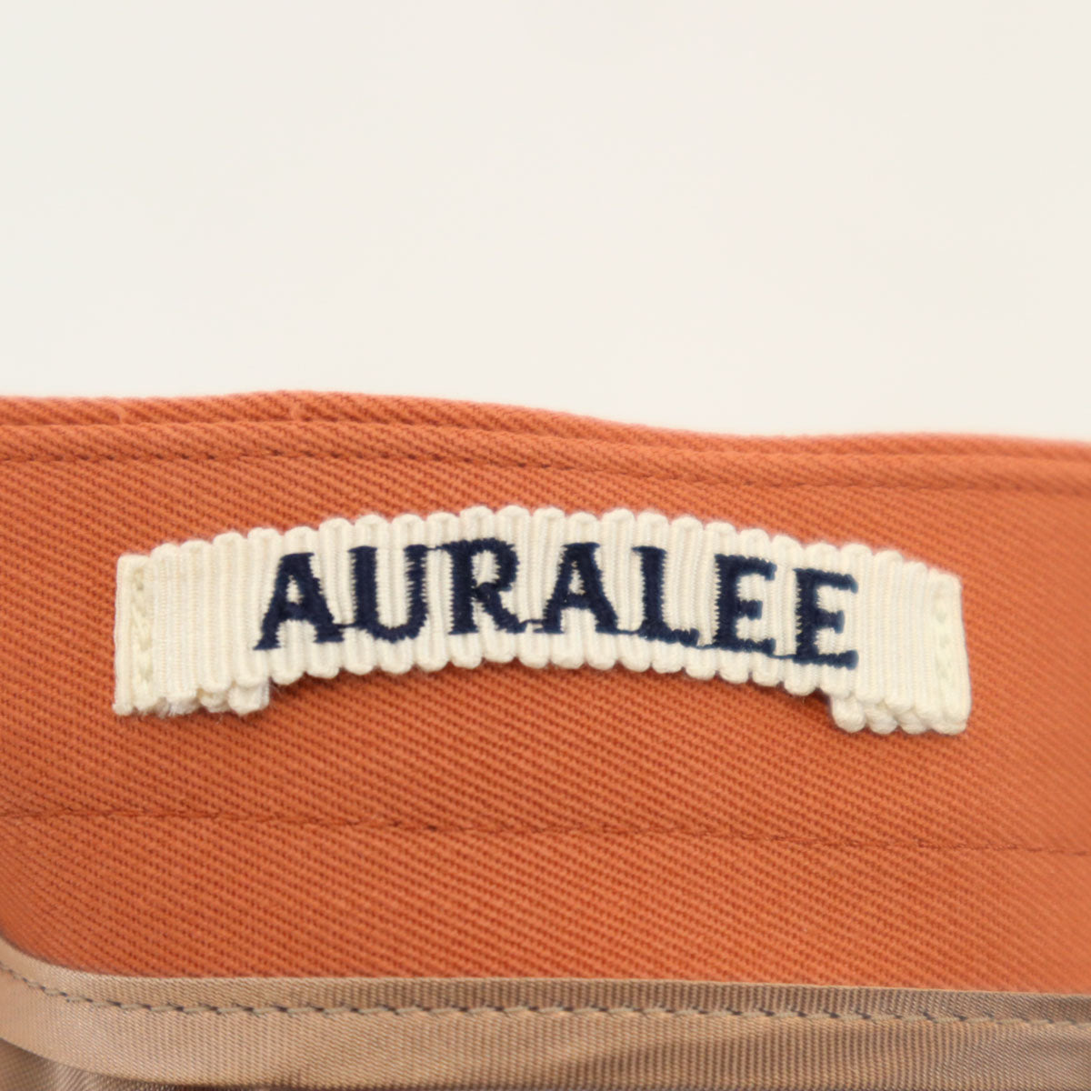 AURALEE オーラリー 日本製 ロング丈 ボックス プリーツスカート テラコッタ レディース