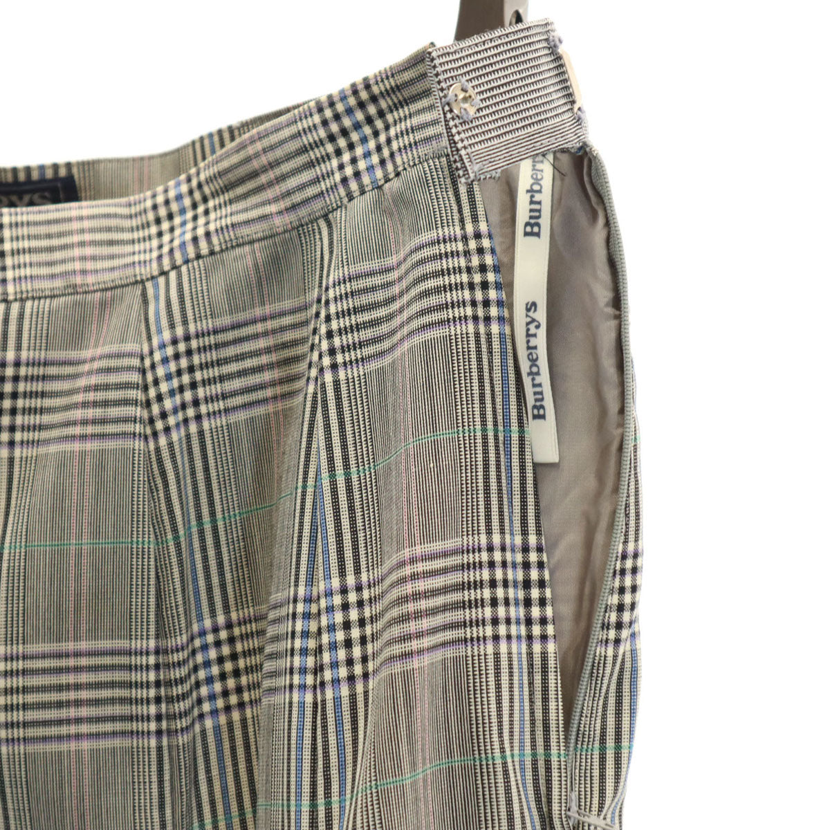 Burberrys バーバリーズ 90s オールド チェック柄 ロング丈 プリーツスカート 13AR ベージュ レディース