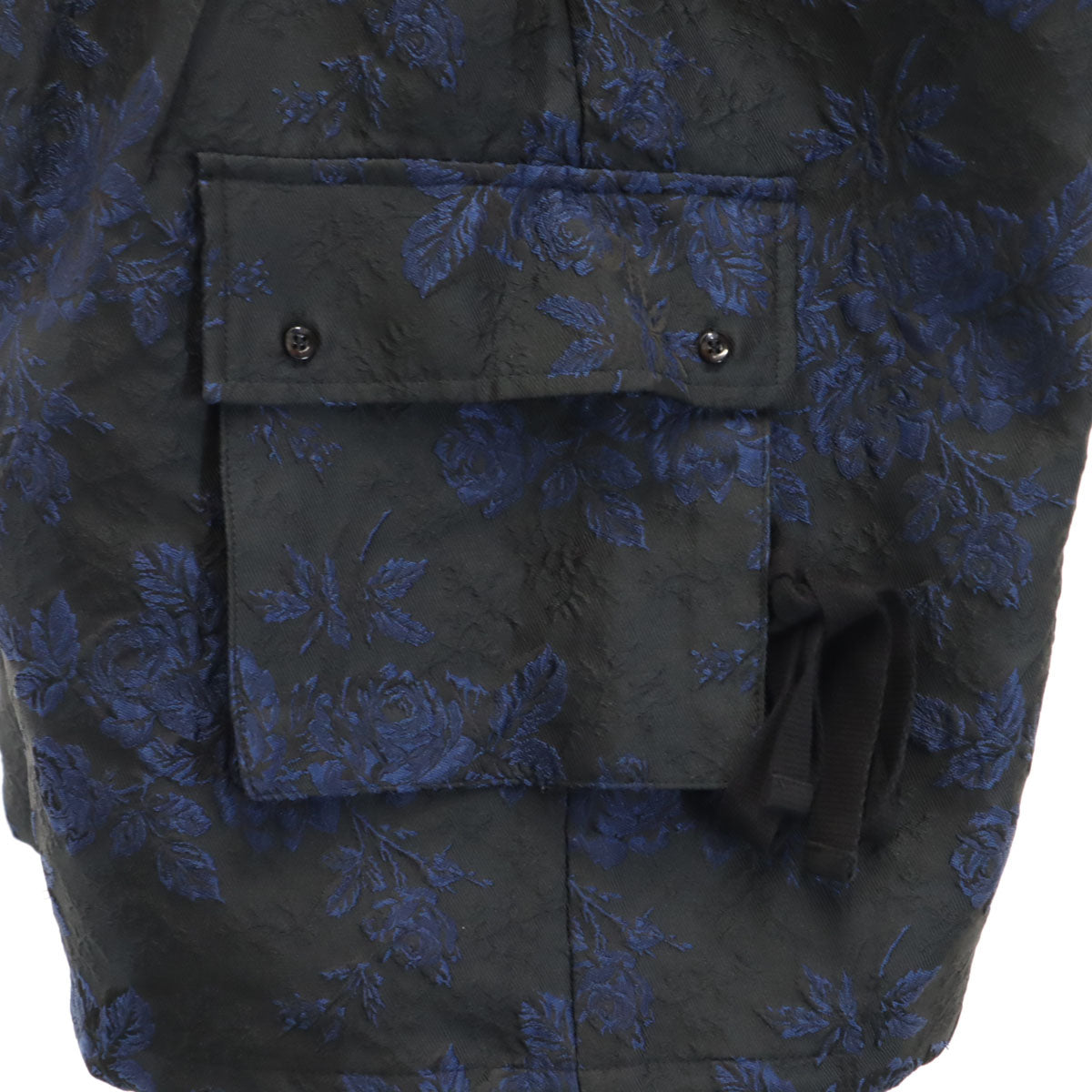 UNSELDs アンセルズ ローズ 刺繍 カーゴショートパンツ L ブラック メンズ