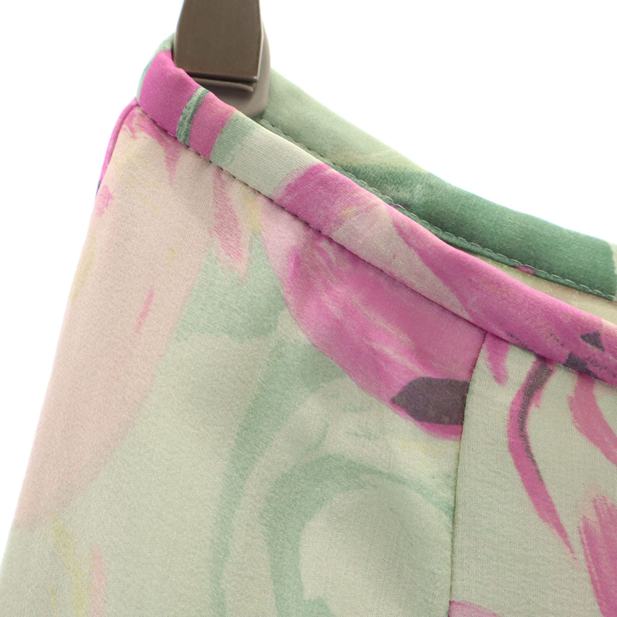 ARMANI COLLEZIONI アルマーニコレッツォーニ イタリア製 花柄 ミモレ丈 フレアスカート 38 グリーングレー系 シフォン レディース