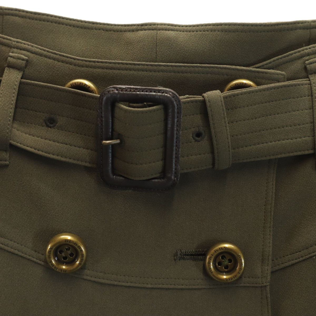 BURBERRY LONDON バーバリーロンドン ミディ丈 タイトスカート 36 カーキ 三陽商会 レディース