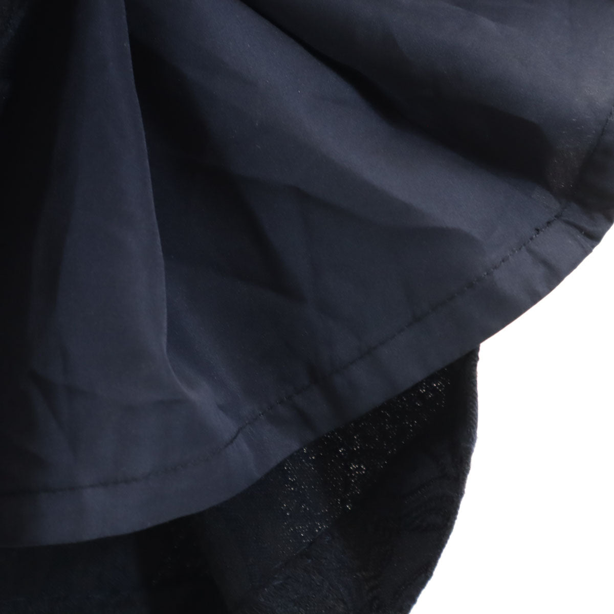 LANVIN en Bleu ランバンオンブルー リーフ柄 ロングスカート 36 ネイビー レディース